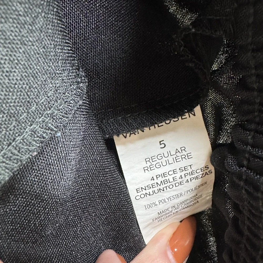 Van Heusen Flex Black Dress Pants Regular Fit Boys‎ SZ 5